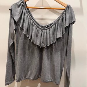 Express off the shoulder ruffled top